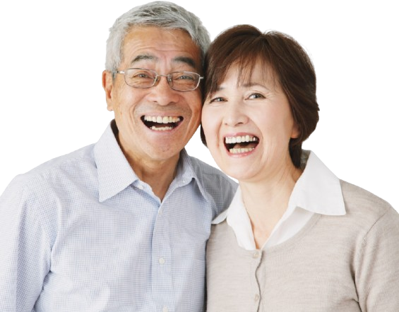 Joyful senior couple in St. Louis laughing together, enjoying peace of mind from their insurance plan